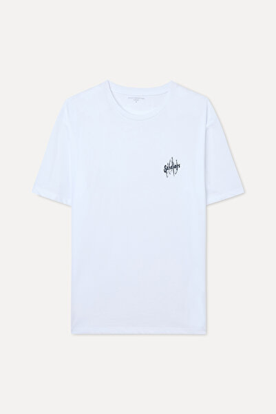 Mudo Comfort Fit Printed Crew Neck T-Shirt