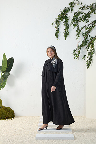 Aker Siyah Asimetrik Rüzgarlı Ferace