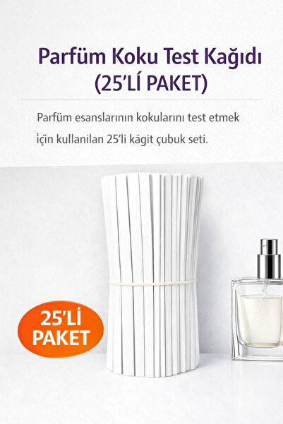 Orbak Kağıtçılık Parfüm Koku Test Kağıdı 25’li Paket – Parfüm Deneme Strip Ka...