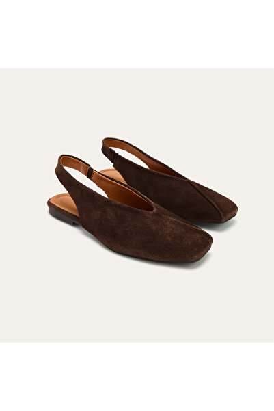 Mudo Suede Leather Ballet Flats with Sharp Toes