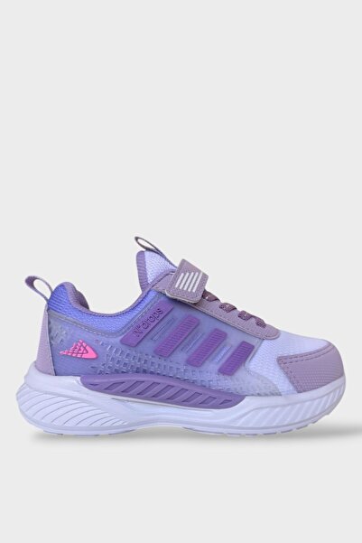 Liger Pantofi sport pentru copii cu talpă anatomică ușoară cu velcro, liliac