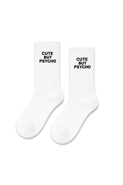 CARNAVAL SOCKS Cute but Psycho Written Unisex Tennis Socks