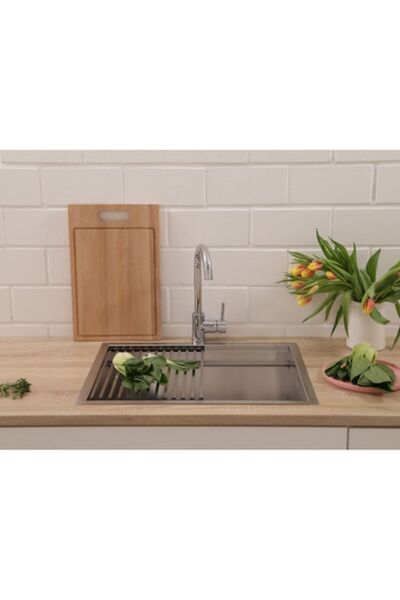 San Diego Respekta Stație de lucru din oțel inoxidabil pentru chiuvetă 61 x 48.4