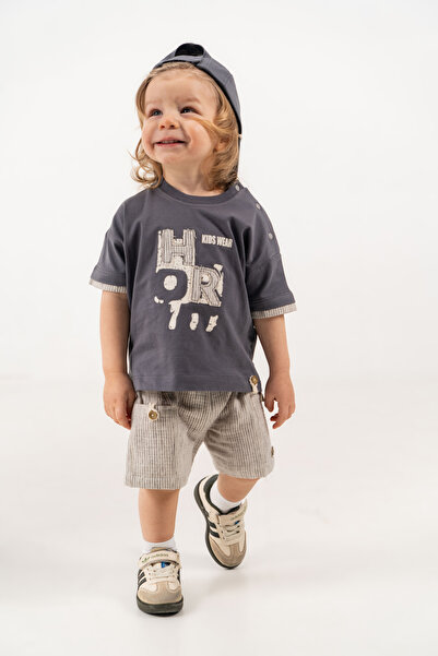 JNF kids Baby Boy Summer Set, Flexible Fabric, Comfortable T-Shirt, Shorts, 2...