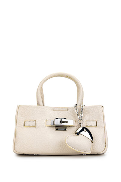 Tamer Tanca Women's Faux Leather Beige Handbag