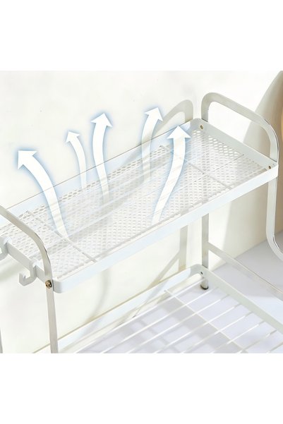 HT Home Organizers 1 Stainless Steel Double-Layer Kitchen Spice Rack