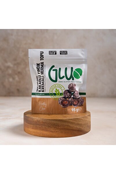 Gluzero Glutensiz Fındık Kaplamalı Kakaolu Fındık Kremalı Hurma Topu