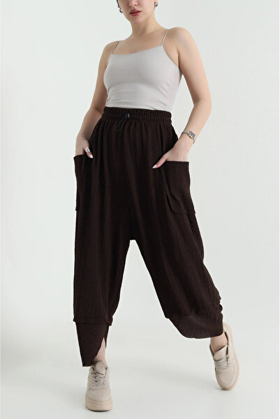 mj style Elastic Waist Women's Boucle Shalwar Trousers