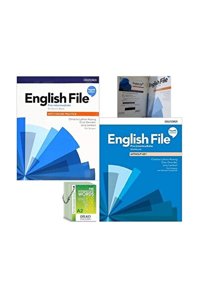 Pearson English File 4th Edition Pre-intermediate Kodlu Set & Intermediate Wo...