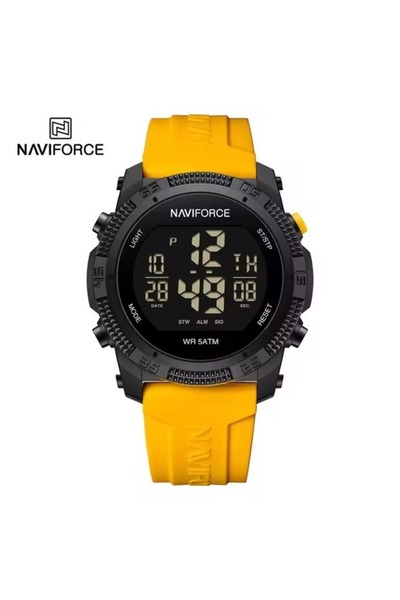 Naviforce Ανδρικό Ρολόι 7104 Κίτρινο Μοντέρνου Στυλ Κορυφαίας Ποιότητας Ανθεκ...