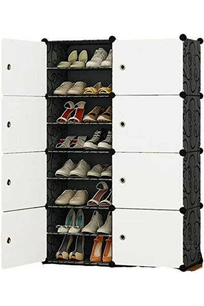 Beauenty Shoe Rack 8 Tier Shoe Storage Unit Flat Slant Adjustable Shoe Organi...