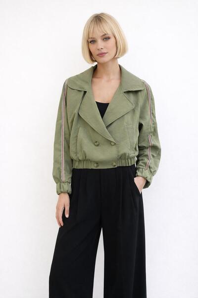 EGZOTİK ASORTİK Double Button Cropped Jacket