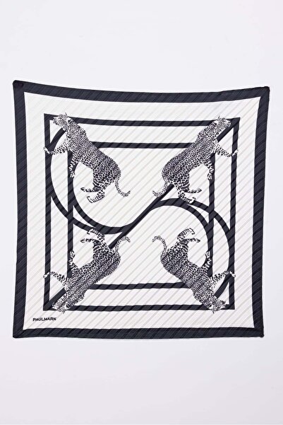 PAULMARK Bandană plisată cu model pentru femei