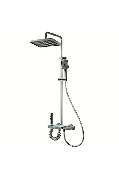 iHunt Умен душ комплект с батерия, MZ110GR, LED екран без захранване, 4 режим...