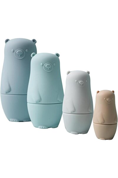 Arabest مجموعة دمى السيليكون المتداخلة المكونة من 4 قطع، ألعاب تعليمية للأطفا...