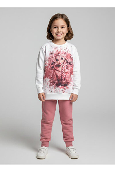 TOFİSA Σετ Πιτζάμες για Κορίτσια με Σχέδιο Τριαντάφυλλο - 28165-GUL