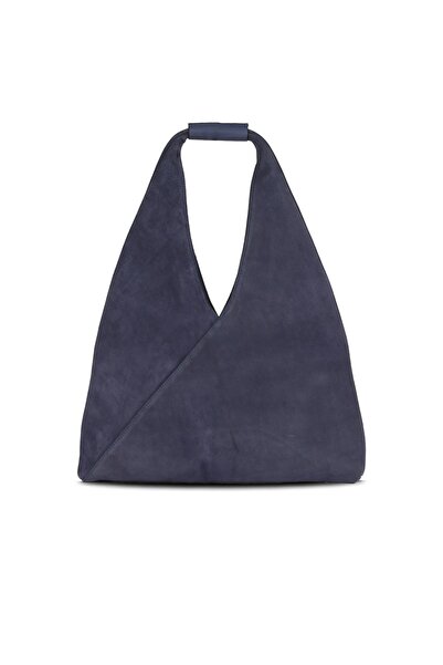 BUENO Shoes Navy Blue Suede Women's Shoulder Bag 01Wbs7365