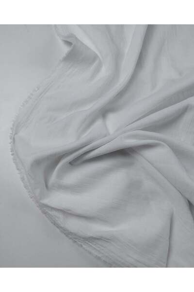 Kumaş Parça Cotton Voile Fabric in White Color Width: 125cm