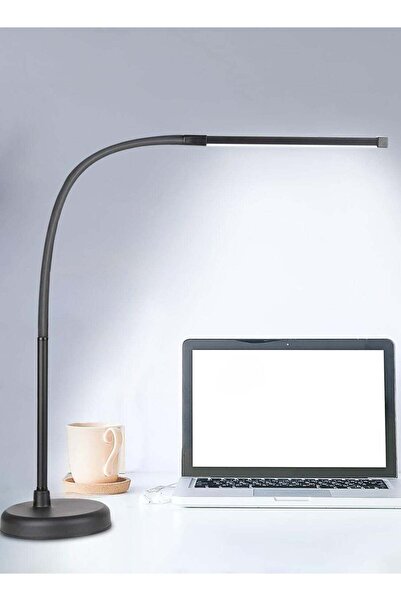 LOOPITYS مصباح مكتبي LED، مصباح عمل معماري بذراع متأرجح وعنق مرن طويل، 3 أوضا...