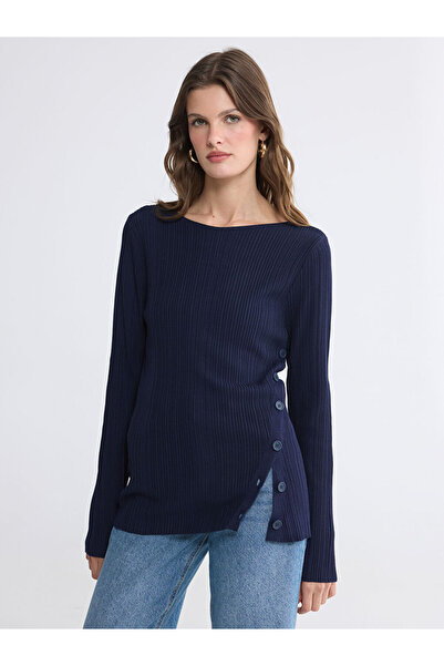 LC Waikiki Rmz Gi̇yi̇m Farkiyla Zero Roba Collar Ribbed Women's Knitwear Sweater