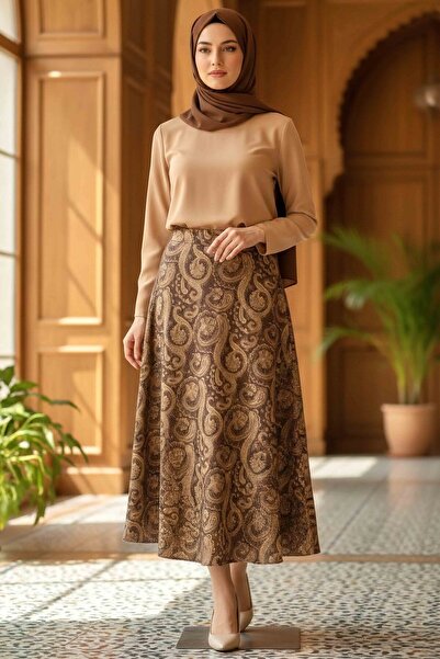 TOFİSA Спідниця з візерунком "шаль" жовтого кольору - 28271-YELLOW