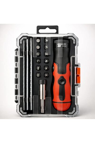 AutoFamily مجموعة مفكات متعددة الرؤوس مع حامل مغناطيسي