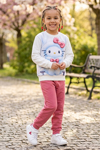 TOFİSA Παιδικό σετ πιτζάμες για κορίτσια με στάμπα Gul Kurusu και δύο κλωστές...