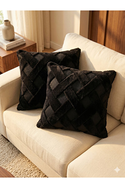 Miabella Home 2-Pack Pillowcase Throw Pillow Cover Sofa Pillowcase Soft Textu...