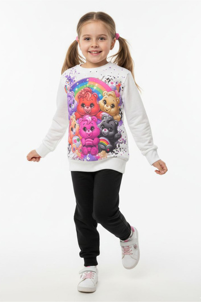 TOFİSA Κοριτσίστικο Σετ Πιτζάμες με Μαύρο Τύπωμα - 28107-ΜΑΥΡΟ