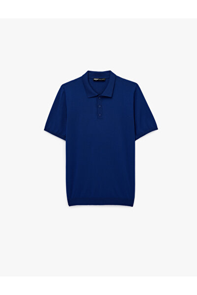 Koton Regular Fit Viscose Blended Buttoned Polo Collar Short Sleeve Knitwear ...