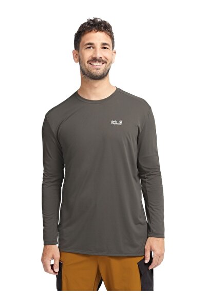 Jack Wolfskin Prelıght Suncool Ls M Erkek Flint T-shırt A65836-f0302