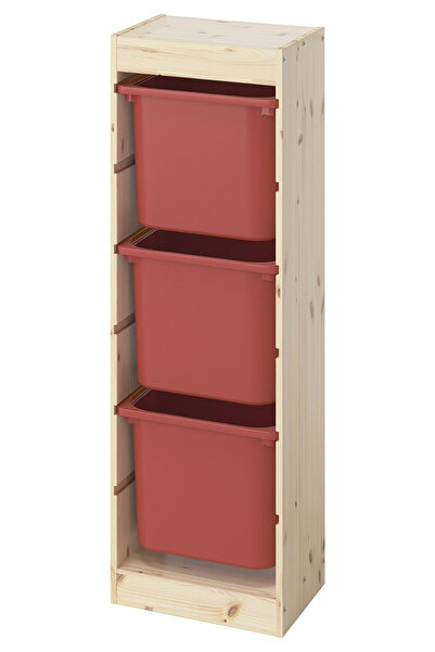 IKEA Çam Kullanışlı Saklama Ünitesi 44x30x91 cm Çocuk Odası Oyuncak Dolabı Dü...