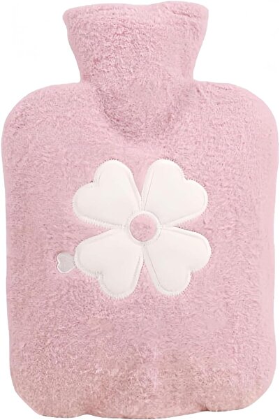 Arabest Hot Water Bag with Faux Fur Cover, Cold and Hot Compress Therapy Bag,...