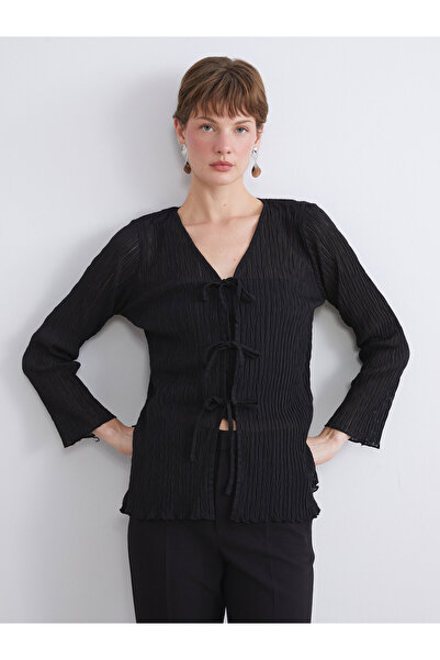 LC Waikiki V-Neck Textured Women's Cardigan