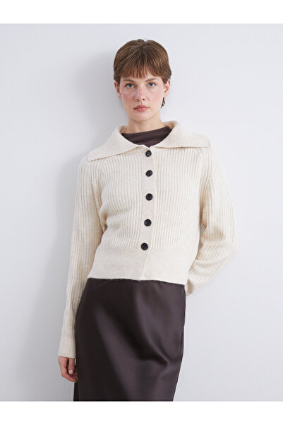 LC Waikiki Polo Neck Women's Knitwear Cardigan