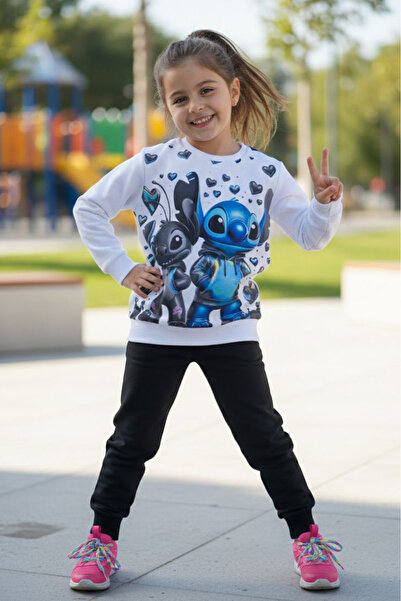 TOFİSA Κοριτσίστικο Σετ Πιτζάμες με Μαύρο Σχέδιο - 28246-ΜΑΥΡΟ