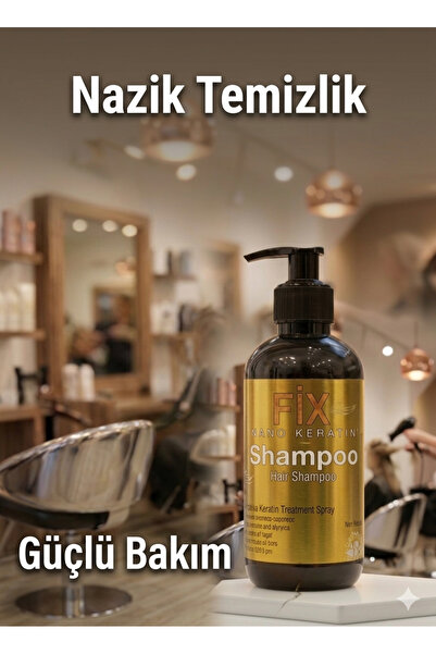 Fix Nano Keratin Professional Gentle Cleansing Shampoo - %5 SLS & Silk Protein Yoğun Nemlendirici
