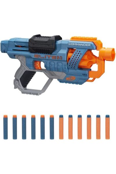 Hasbro Pistol de jucarie Nerf Elite 2.0 Commander RD-6, 12 sageti, multicolor