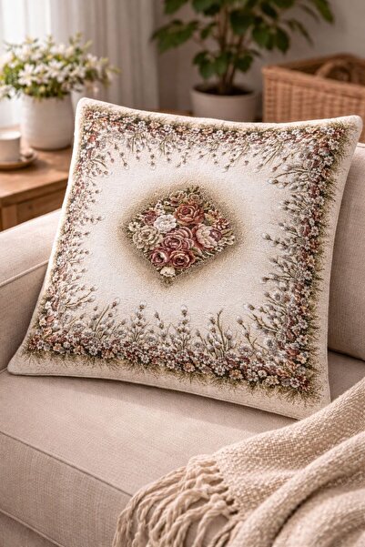 Yeshome Collection كارلا لورين-148 غطاء وسادة مزخرف بنمط ثنائي الاتجاه مقاس 4...