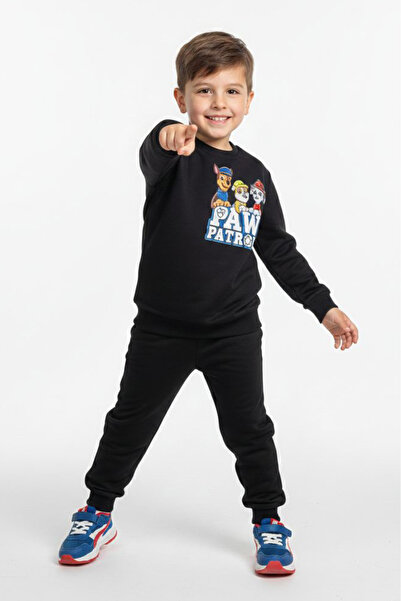 TOFİSA Σετ πιτζάμες για αγόρια με μαύρο σχέδιο και δύο κλωστές - 28193-ΜΑΥΡΟ