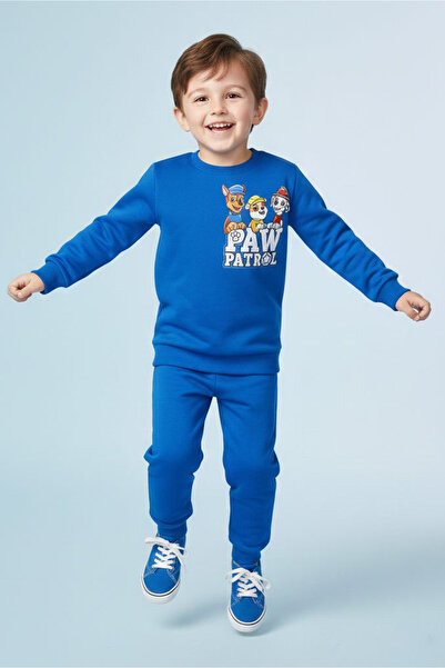 TOFİSA Σετ πιτζάμες για αγόρια με μπλε στάμπα και δύο κλωστές - 28193-ΜΠΛΕ