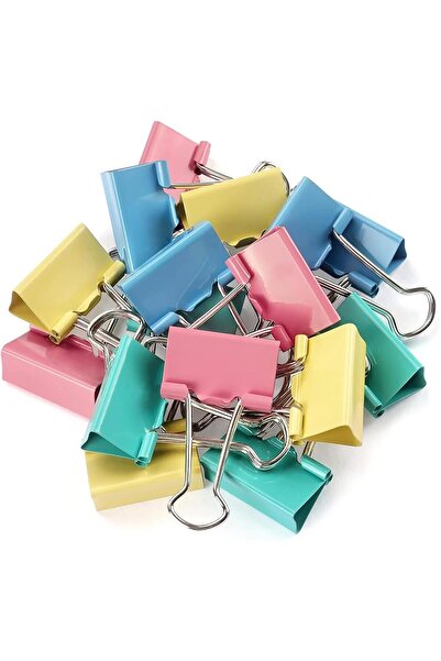 Arabest 20 قطعة مشابك ورق ملونة مقاس 2 بوصة، مشابك ورق متوسطة الحجم للمكتب وا...