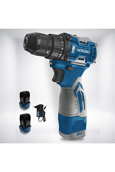 AutoFamily مجموعة مثقاب لاسلكي بدون فرشاة بقوة 18 فولت ليثيوم أيون، 1800 دورة...