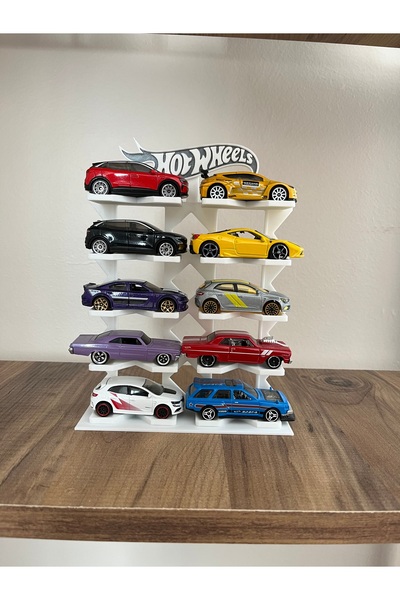 HOT WHEELS Uyumlu 10 Araçlık Oyuncak Araba Standı (1/64)