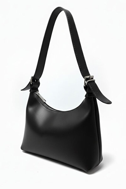 TOFİSA Women's Black Faux Leather Shoulder Bag - 28263-Black