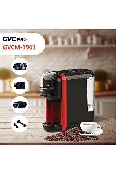 GVC PRO صانعة القهوة 3*1 الاسبريسو -احمر, GVCM-1901