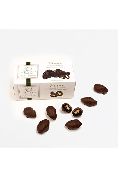 LEFRUCOM MANUFACTURA Prune uscate cu nucă în ciocolată neagră 300g