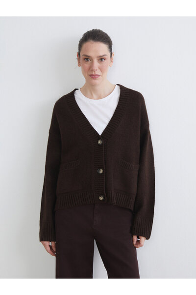 LC Waikiki Cardigan tricotat de damă, supradimensionat, cu decolteu în V