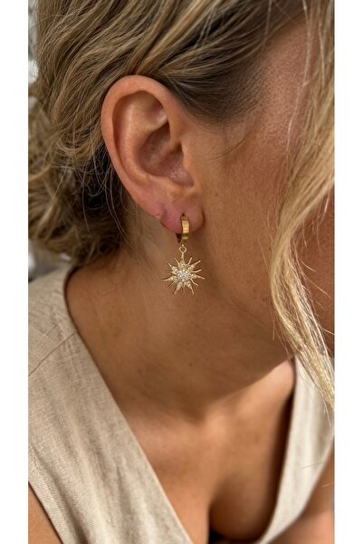 İNN JEWELLERY أقراط من الفولاذ 316L مقاومة للصدأ ومضادة للحساسية مع شكل الشمس...