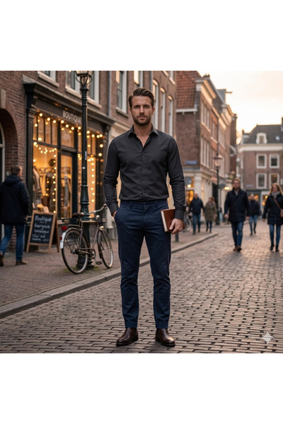Fine Touch Premium Men's Shirt – Stylish Relaxed Fit Quality Cotton Shirt
